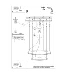 Lampy wiszące okręgi - Thoro Żyrandol RIO 2 55/78 ochra czerwona LED 4000K TH.403 - product 10