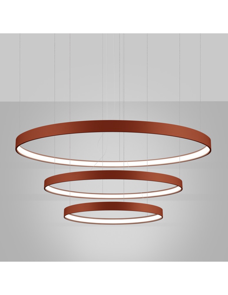 Thoro Żyrandol RIO 3 55/78/110 ochra czerwona LED 4000K TH.404 Thoro Żyrandol RIO 3 55/78/110 ochra czerwona LED 4000K TH.404