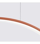 Lampy wiszące okręgi - Thoro Lampa wisząca RIO 78 ochra czerwona LED 4000K TH.409 - product 4