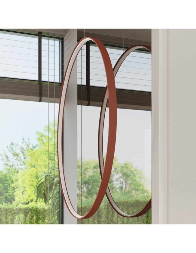 Thoro Lampa wisząca RIO 78 ochra czerwona LED 4000K TH.409