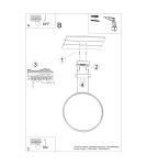 Thoro Lampa wisząca RIO 110 ochra czerwona LED 4000K TH.410 Thoro Lampa wisząca RIO 110 ochra czerwona LED 4000K TH.410
