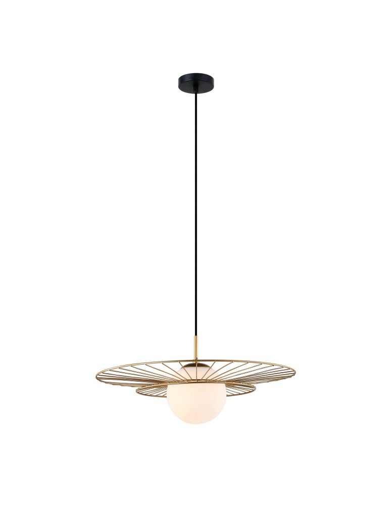 Lampy wiszące loftowe - ITALUX Alison Złoty Wisząca 1xE27 40W MDM-4001/1 GD - product kolory-swiatla.pl 2