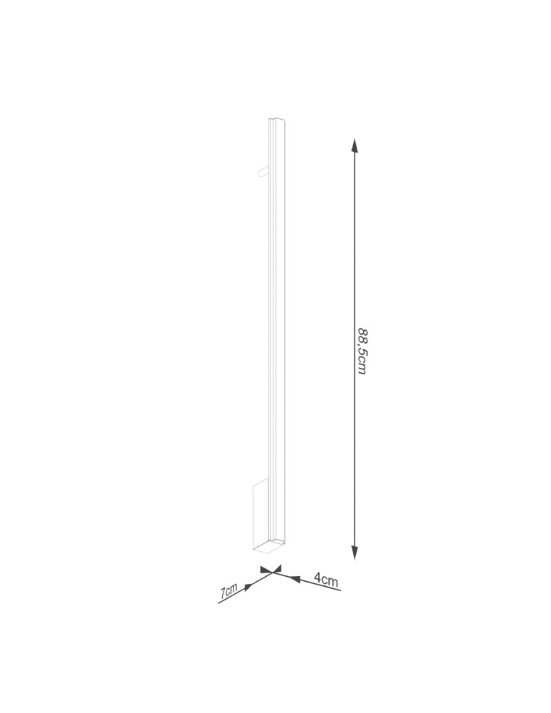 Thoro Kinkiet LAGOM 90 biały LED 3000K TH.449 Thoro Kinkiet LAGOM 90 biały LED 3000K TH.449