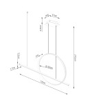 Thoro Lampa wisząca GLAD czarna LED 4000K TH.495 Thoro Lampa wisząca GLAD czarna LED 4000K TH.495