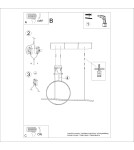 Thoro Lampa wisząca GLAD czarna LED 4000K TH.495 Thoro Lampa wisząca GLAD czarna LED 4000K TH.495