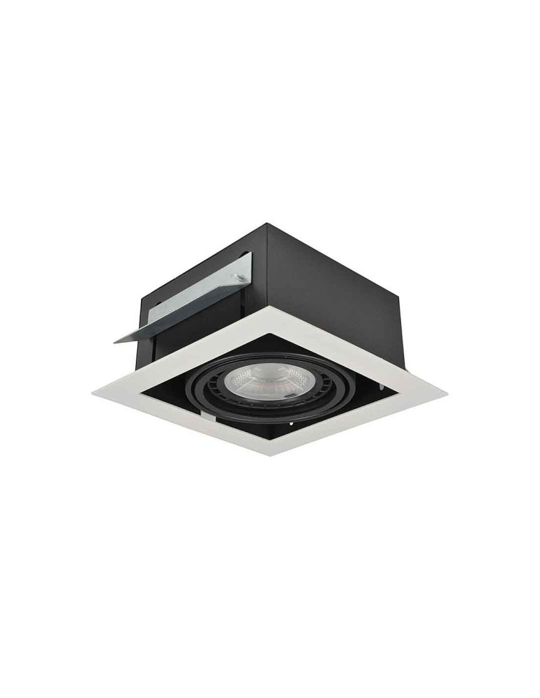 Lampy podtynkowe kierunkowe - Azzardo NOVA WHITE/BLACK 1xES111 Wpuszczana Biały/Czarny AZ2871 - produkt kolory-swiatla.pl 2