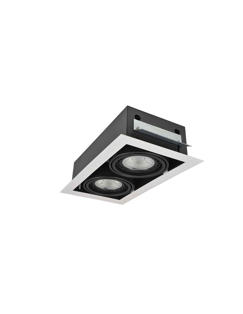 Azzardo NOVA 2 WHITE/BLACK 2xES111 Wpuszczana Biały/Czarny AZ2877