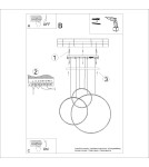 Thoro Lampa wisząca RIO 3 55/78/110 biała LED 4000K TH.539 Thoro Lampa wisząca RIO 3 55/78/110 biała LED 4000K TH.539