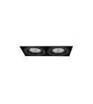 Lampy podtynkowe kierunkowe - Azzardo NOVA 2 GIPS BLACK/BLACK 2xES111 Wpuszczana Czarny AZ2935 - produkt 1