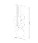 Thoro Lampa wisząca RIO 5 55/55/78/110/110 czarna LED 4000K TH.544 Thoro Lampa wisząca RIO 5 55/55/78/110/110 czarna LED 4000K TH.544