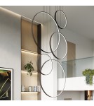 Thoro Lampa wisząca RIO 5 55/55/78/110/110 czarna LED 4000K TH.544 Thoro Lampa wisząca RIO 5 55/55/78/110/110 czarna LED 4000K TH.544