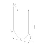 Thoro Żyrandol ALVAR 1 czarny LED 3000K TH.545 Thoro Żyrandol ALVAR 1 czarny LED 3000K TH.545