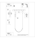 Thoro Żyrandol ALVAR 1 czarny LED 3000K TH.545 Thoro Żyrandol ALVAR 1 czarny LED 3000K TH.545