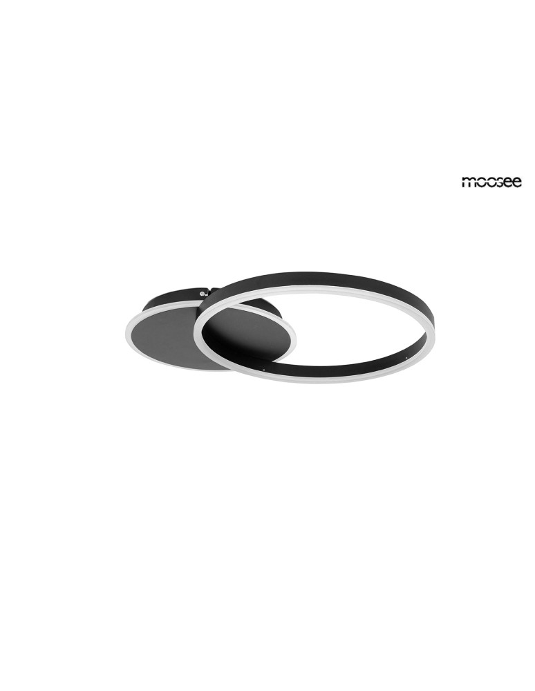 MOOSEE lampa sufitowa / plafon RINGS 2 czarna (MSE1501100507) MOOSEE lampa sufitowa / plafon RINGS 2 czarna (MSE1501100507)
