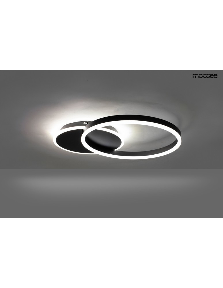 MOOSEE lampa sufitowa / plafon RINGS 2 czarna (MSE1501100507) MOOSEE lampa sufitowa / plafon RINGS 2 czarna (MSE1501100507)
