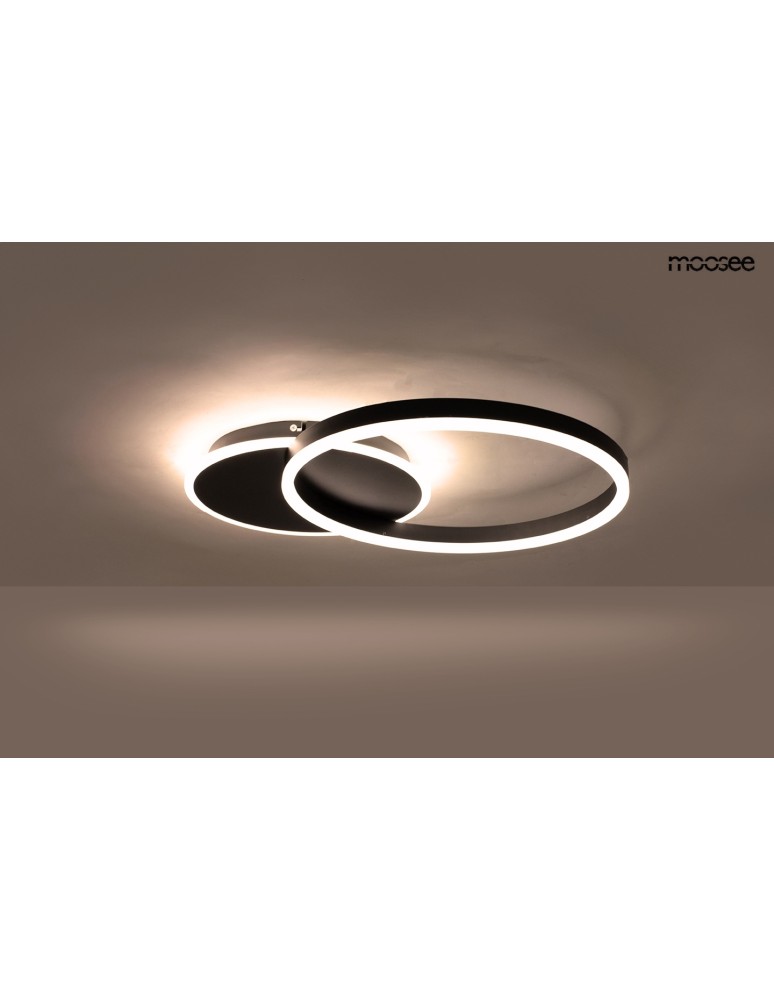 MOOSEE lampa sufitowa / plafon RINGS 2 czarna (MSE1501100507) MOOSEE lampa sufitowa / plafon RINGS 2 czarna (MSE1501100507)