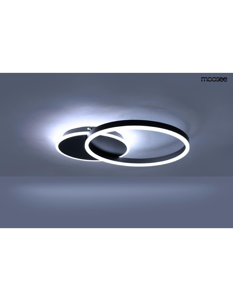 MOOSEE lampa sufitowa / plafon RINGS 2 czarna (MSE1501100507) MOOSEE lampa sufitowa / plafon RINGS 2 czarna (MSE1501100507)