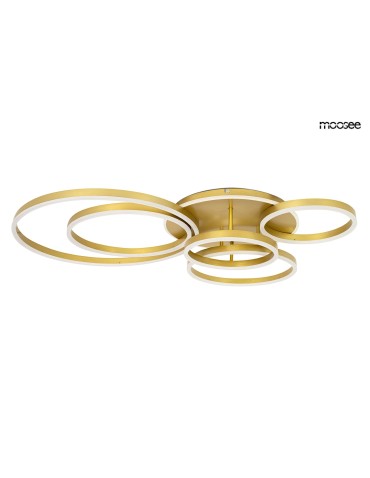 MOOSEE lampa sufitowa / plafon RINGS 6    złota (MSE1501100504)