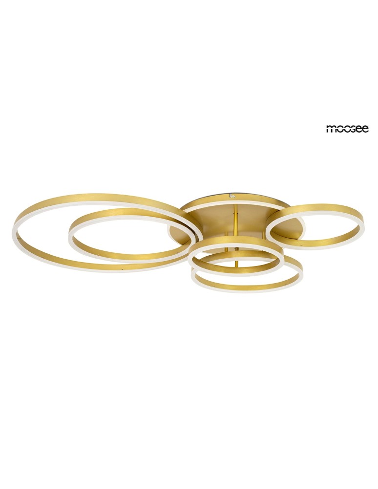 MOOSEE lampa sufitowa / plafon RINGS 6    złota (MSE1501100504)