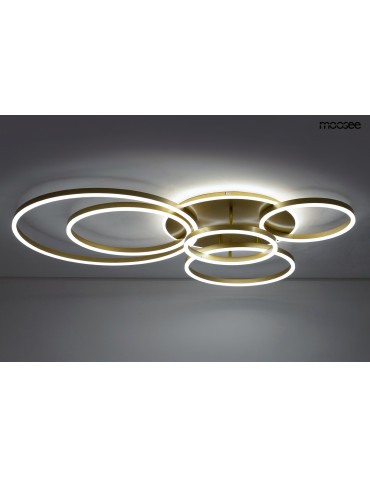 MOOSEE lampa sufitowa / plafon RINGS 6    złota (MSE1501100504) - produkt 2