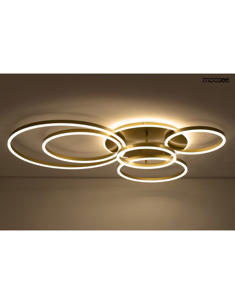 MOOSEE lampa sufitowa / plafon RINGS 6    złota (MSE1501100504)