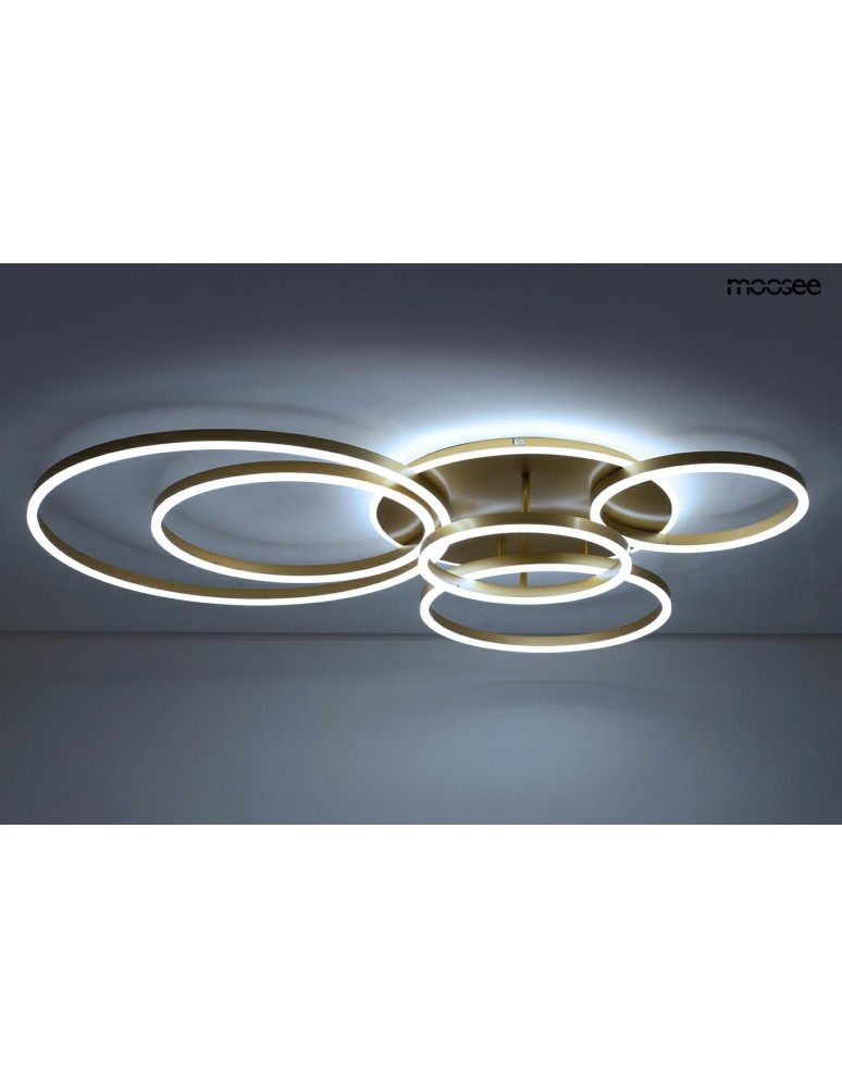 MOOSEE lampa sufitowa / plafon RINGS 6    złota (MSE1501100504)