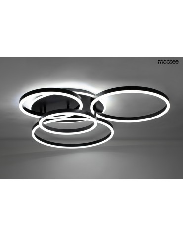 MOOSEE lampa sufitowa / plafon RINGS 5    czarna (MSE1501100505) - produkt 2