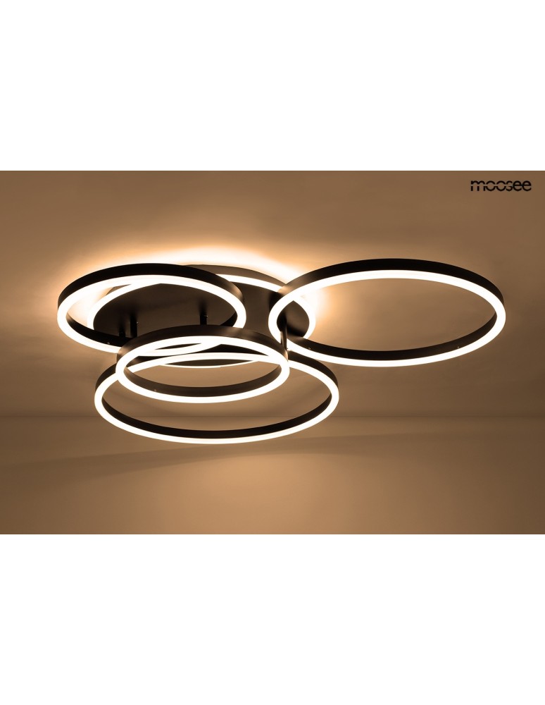 MOOSEE lampa sufitowa / plafon RINGS 5 czarna (MSE1501100505) MOOSEE lampa sufitowa / plafon RINGS 5 czarna (MSE1501100505)