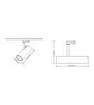 Lampy do szynoprzewodów 3 fazowych - Milagro Reflektor Sumba 35W 2700/4000K Biały 3 Obwodowy ML1112 - product 7