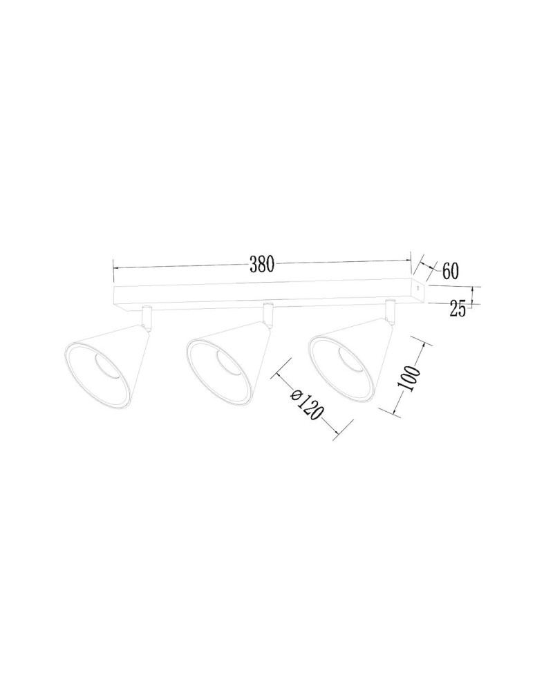 Milagro Oprawa Cone Spot Złoty 3xGU10 ML1122 Milagro Oprawa Cone Spot Złoty 3xGU10 ML1122
