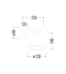 Milagro Kinkiet Cone Złoty 1xGU10 ML1123 Milagro Kinkiet Cone Złoty 1xGU10 ML1123