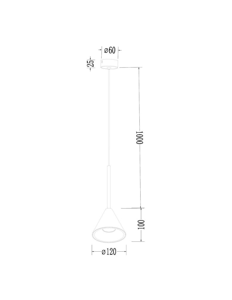 Milagro Lampa Wisząca Cone Złoty 1xGU10 ML1124 Milagro Lampa Wisząca Cone Złoty 1xGU10 ML1124