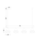 Lampy wiszące nad wyspę - Milagro Lampa Wisząca Cone Złoty 4xGU10 ML1125 - product 5