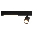 Lampy sufitowe reflektory - Milagro Lampa Sufitowa Magnet 9W+1xGU10 3000/4000K Czarny ML1130 - product 4