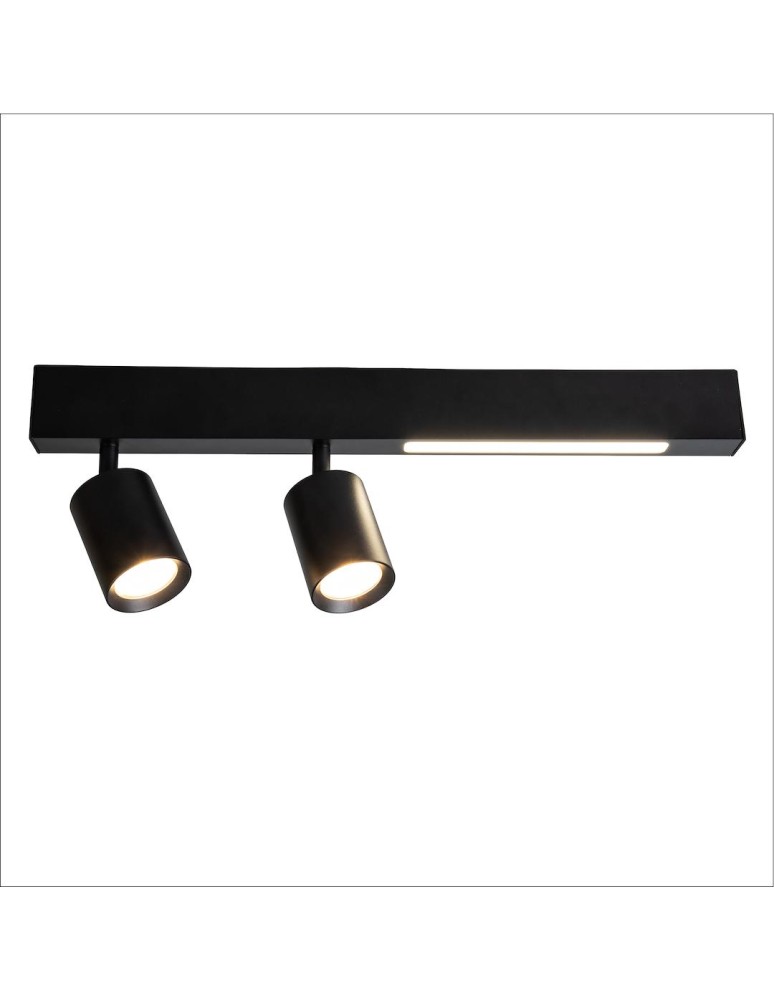 Milagro Lampa Sufitowa Magnet 9W+2xGU10 3000/4000K Czarny ML1132 Milagro Lampa Sufitowa Magnet 9W+2xGU10 3000/4000K Czarny ML1132