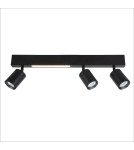 Milagro Lampa Sufitowa Magnet 9W+3xGU10 3000/4000K Czarny ML1134 Milagro Lampa Sufitowa Magnet 9W+3xGU10 3000/4000K Czarny ML1134