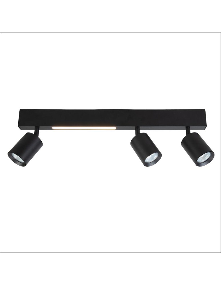 Milagro Lampa Sufitowa Magnet 9W+3xGU10 3000/4000K Czarny ML1134 Milagro Lampa Sufitowa Magnet 9W+3xGU10 3000/4000K Czarny ML1134