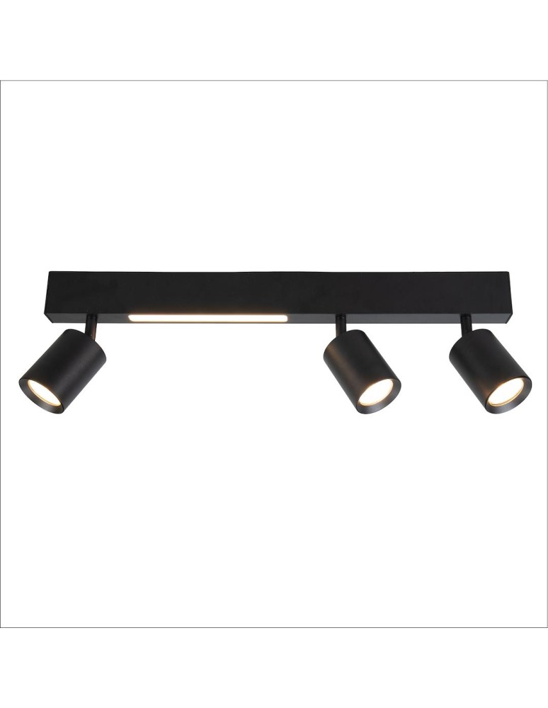 Milagro Lampa Sufitowa Magnet 9W+3xGU10 3000/4000K Czarny ML1134 Milagro Lampa Sufitowa Magnet 9W+3xGU10 3000/4000K Czarny ML1134