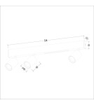 Milagro Lampa Sufitowa Magnet 9W+3xGU10 3000/4000K Biały ML1135 Milagro Lampa Sufitowa Magnet 9W+3xGU10 3000/4000K Biały ML1135