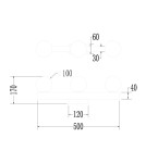 Milagro Lampa Sufitowa Magnet 9W+3xG9 3000/4000K Biały ML1141 Milagro Lampa Sufitowa Magnet 9W+3xG9 3000/4000K Biały ML1141
