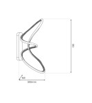 Kinkiety LED - Milagro Kinkiet TESORO CHROME 15W ML1054 - product 4