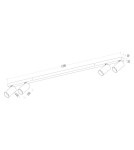 Lampy sufitowe reflektory - Milagro Oprawa Hero Spot Biały 4xGU10 ML1482 - product 5