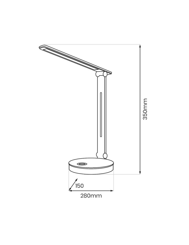 Milagro Lampka biurkowa Bruno Black 5W LED RGB ML1628 Milagro Lampka biurkowa Bruno Black 5W LED RGB ML1628
