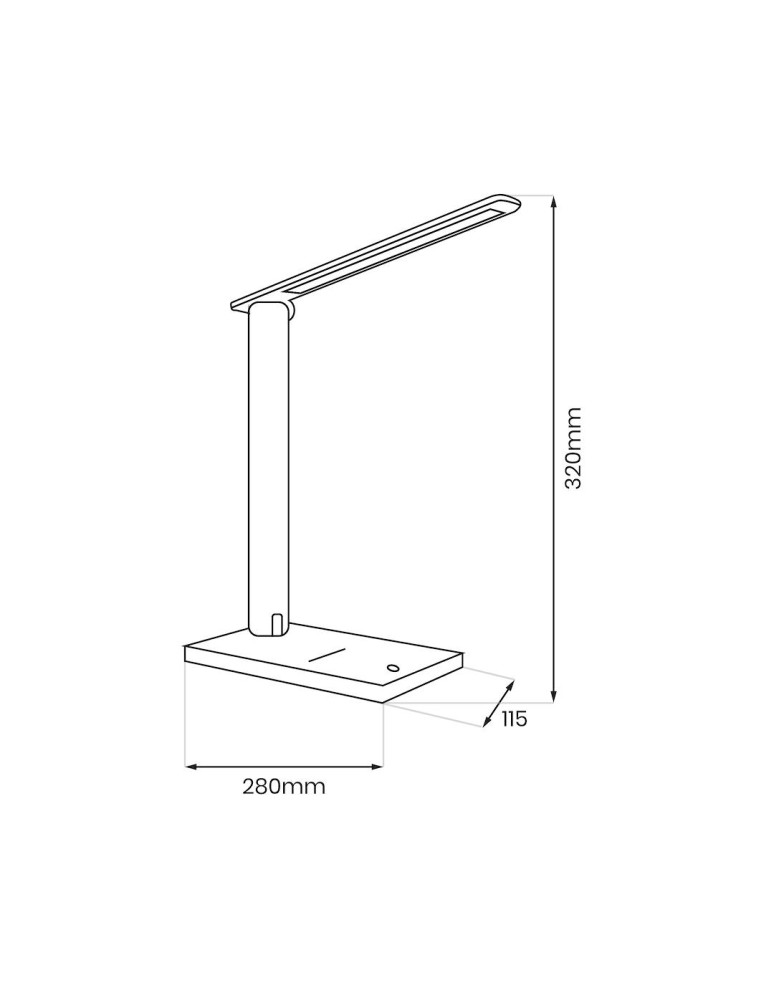 Milagro Lampka biurkowa Post Black 5W LED ML1630 Milagro Lampka biurkowa Post Black 5W LED ML1630