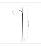 Lampy podłogowe łamane - Milagro Lampa podłogowa ZACK Black 1xE27 ML1632 - product 6