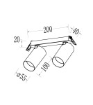 Lampy sufitowe reflektory - Milagro Oprawa Hero Spot Podtynk Złoty 2xGU10 ML1699 - product 5