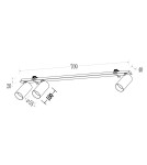 Lampy sufitowe reflektory - Milagro Oprawa Hero Spot Podtynk Czarny 3xGU10 ML1700 - product 5