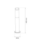 Lampy ogrodowe stojące - Eko-Light Słupek Ogrodowy Brooklyn 1xE27 IP44 45cm EKO1703 - product 5