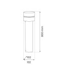 Lampy ogrodowe stojące - Eko-Light Słupek Ogrodowy Mia 1xE27 IP44 80cm EKO1707 - product 4