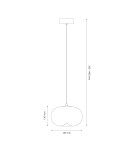 Milagro Lampa wisząca VASO 1 SMOKED 4W ML1397 Milagro Lampa wisząca VASO 1 SMOKED 4W ML1397